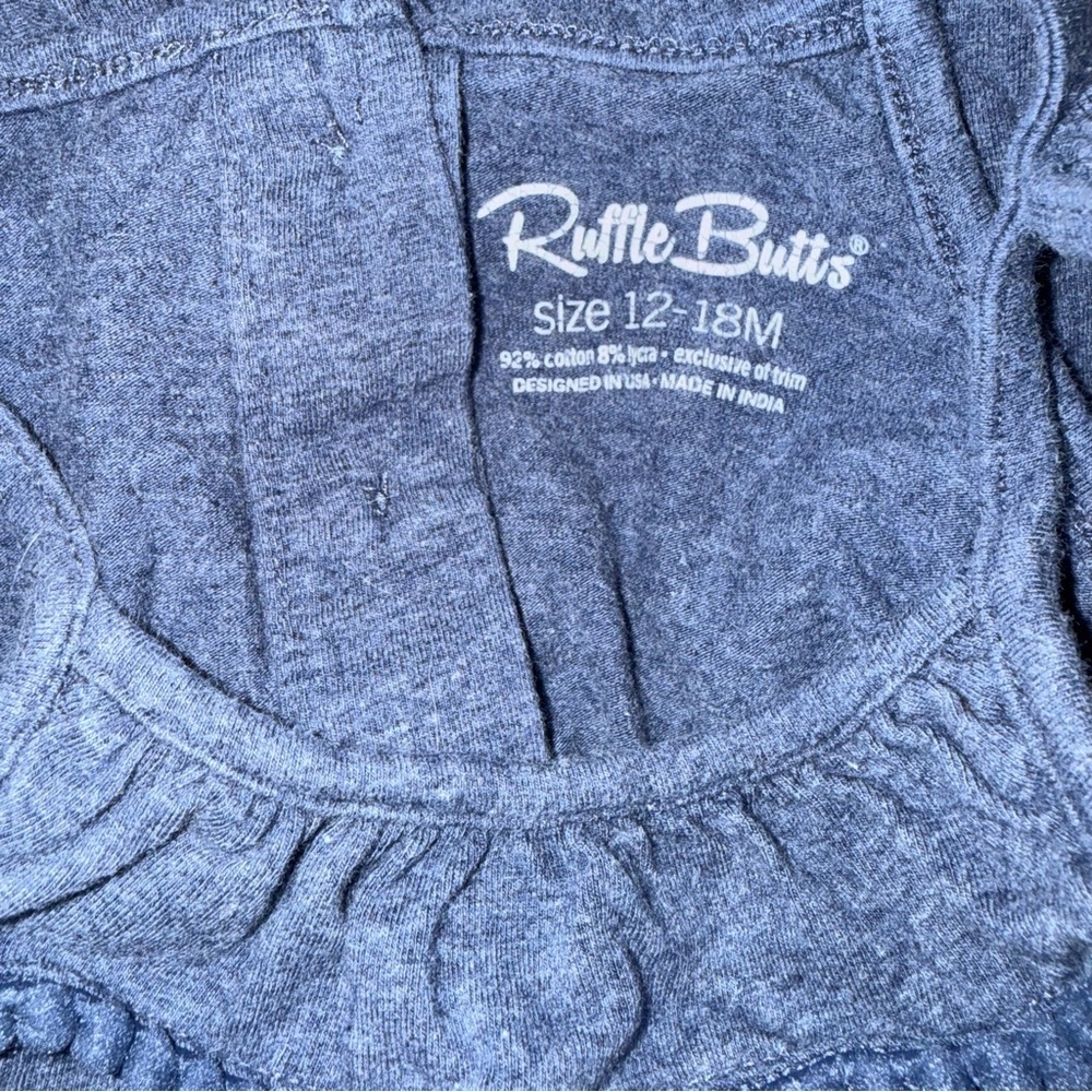Bundle Of Two Baby Girl Blue Rompers By H&M And Ruffle Butts Size 12-18M - Picture 12 of 12